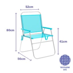 image-Folding Chair Marbueno Aquamarine 52 x 80 x 56 cm