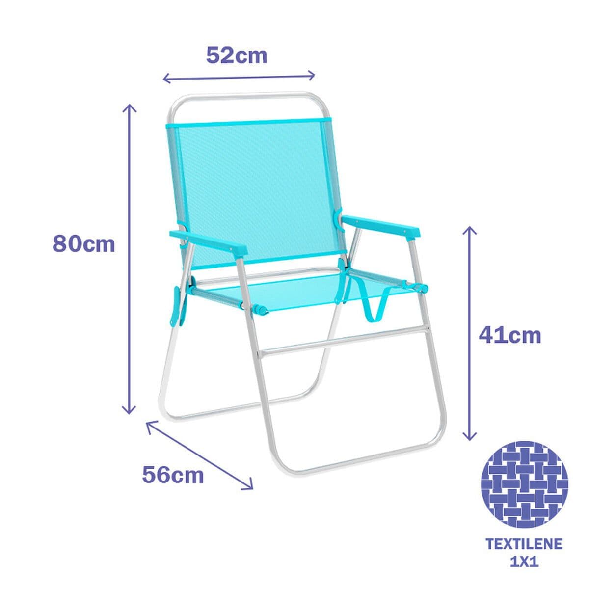 image-Folding Chair Marbueno Aquamarine 52 x 80 x 56 cm
