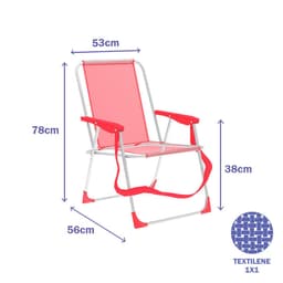 image-Folding Chair Marbueno Coral 59 x 83 x 51 cm