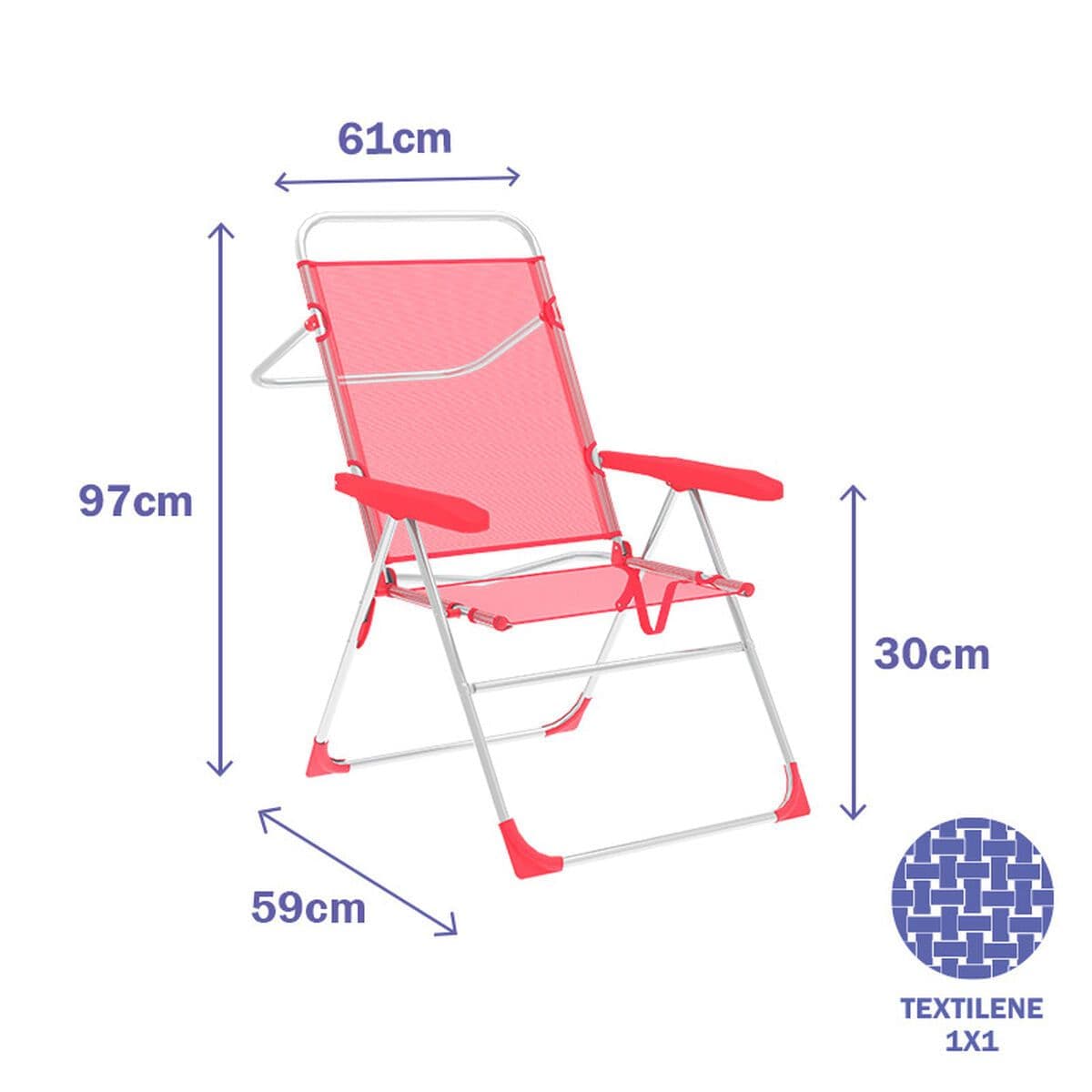 image-Folding Chair Marbueno Coral 59 x 97 x 61 cm