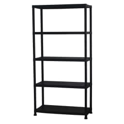 image-Marbueno Shelf 5 Shelves Black Plastic 90x40x180 cm Garden 10539