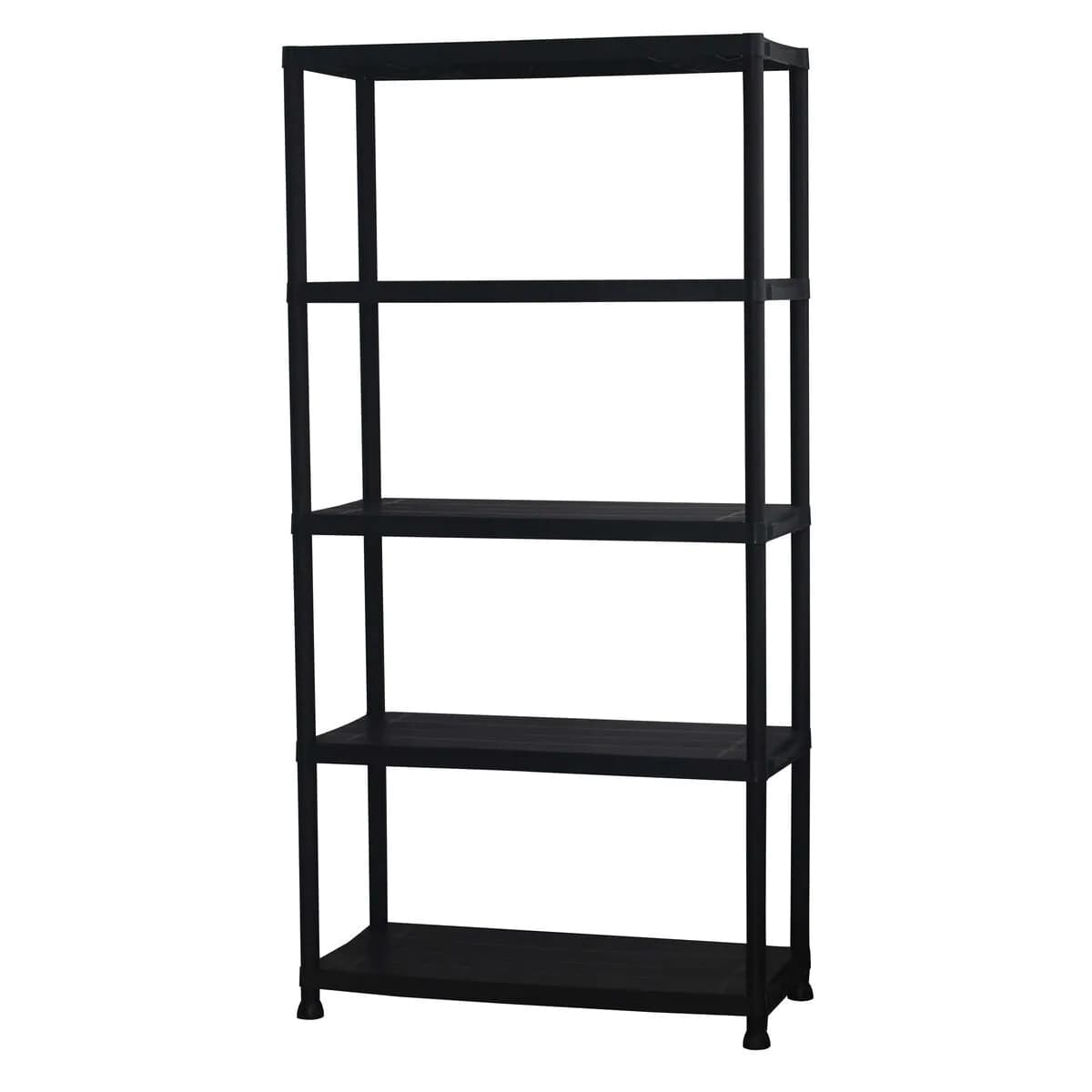 image-Marbueno Shelf 5 Shelves Black Plastic 90x40x180 cm Garden 10539