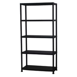 image-Marbueno Shelf 5 Shelves Black Plastic 90x40x180 cm Garden 10539