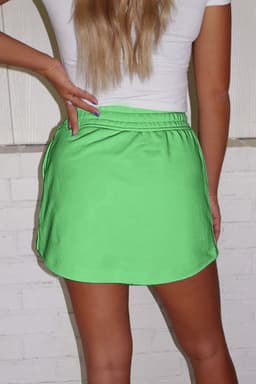 image-Light Grey French Terry Mini Skort With Pockets