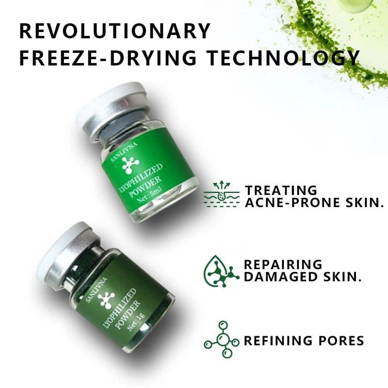 image-10 Vials Algae Peeling Powder DIY Facial Mask Sponge Spicules Natural Seaweed Skin Care Repair Acne Clean Pores 5 Pairs