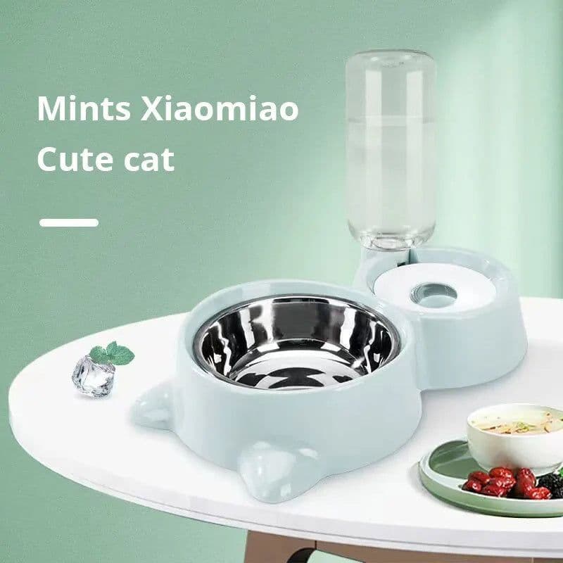 image-Pet Dog Cat Bowl Fountain Automatic Food Water Feeder Container For Cats Dogs Drinking Pet Articles Pet Cat Water Dispenser, Automatic Gravity Cat Water Bowl
