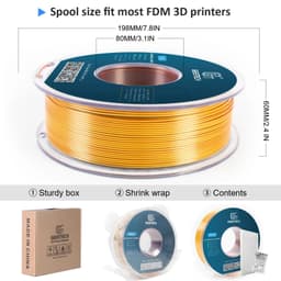 image-Geeetech Three Tri Color Silk PLA Filament , 3D Filament 1,75 mm 1KG Spool Wire (+/-0.03mm) Vacuum packaging, special color