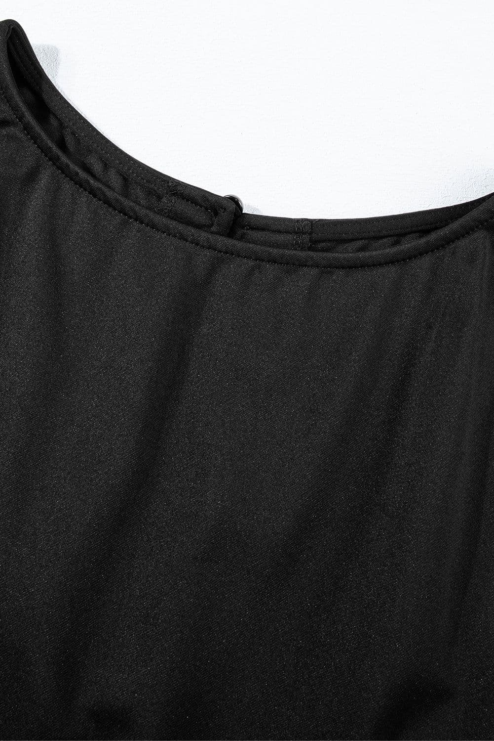image-Black Belted Wide Leg Jumpsuit