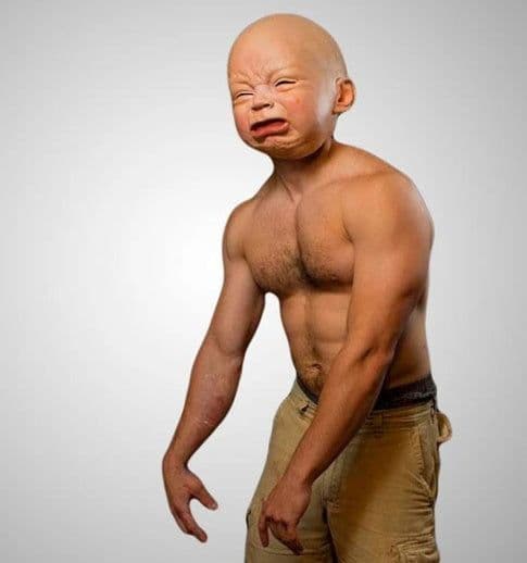 image-Crying Mask Funny S Y Angry Baby Face Latex Mask Headgear Halloween