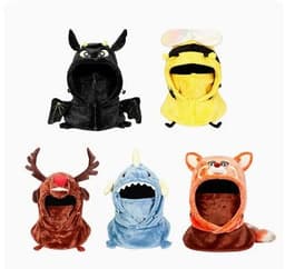 image-Snowboarding Helmet Hat Set Cartoon Ski Mask Helmet Decoration