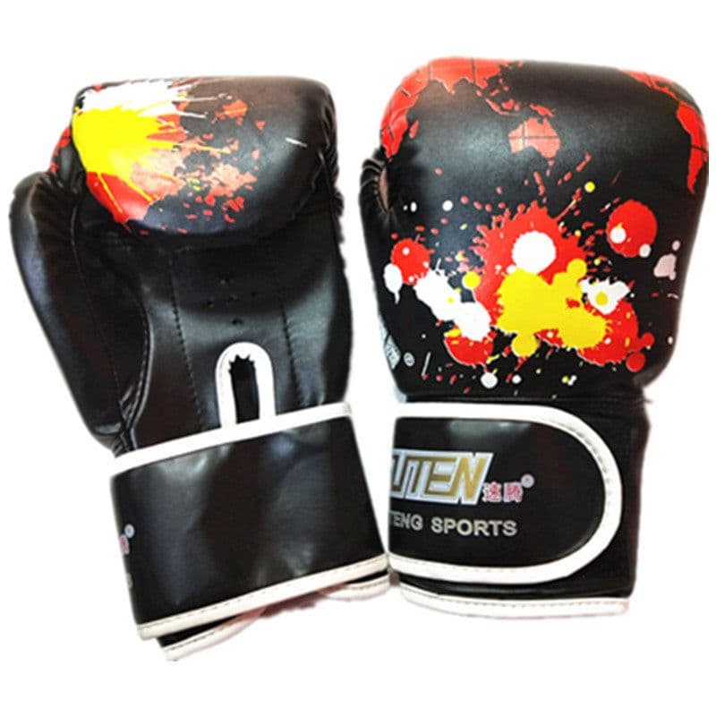 image-Splash Ink Map Large Sanda Gauntlets Boxing Gloves
