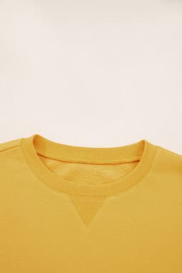 image-Citrus Pleated Balloon Sleeve Pullover Sweatshirt