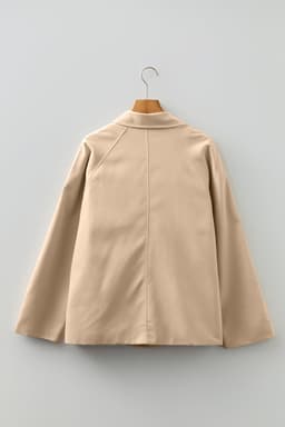 image-Parchment Plaid Liner Patchwork Single Breasted Trench Coat