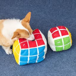image-Pet Rubik's Cube Sniffing Toy Difficult Rubik's Cube Snuffle Toy Cat Dog Puzzle Hidden Food Cube Ball