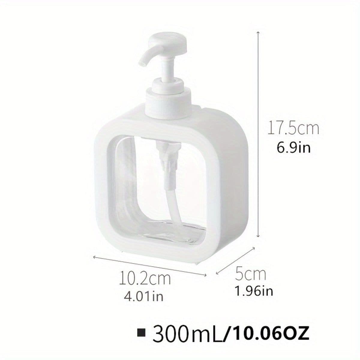 image-Foaming Soap Dispenser, 300ml And 500ml Dish Soap Dispenser, Refillable Modern Square Pump Bottle Lotion Dispenser, Hand Soap Dispenser For Bathroom, Kitchen Portable Empty Bottle, Dish Soap Dispenser