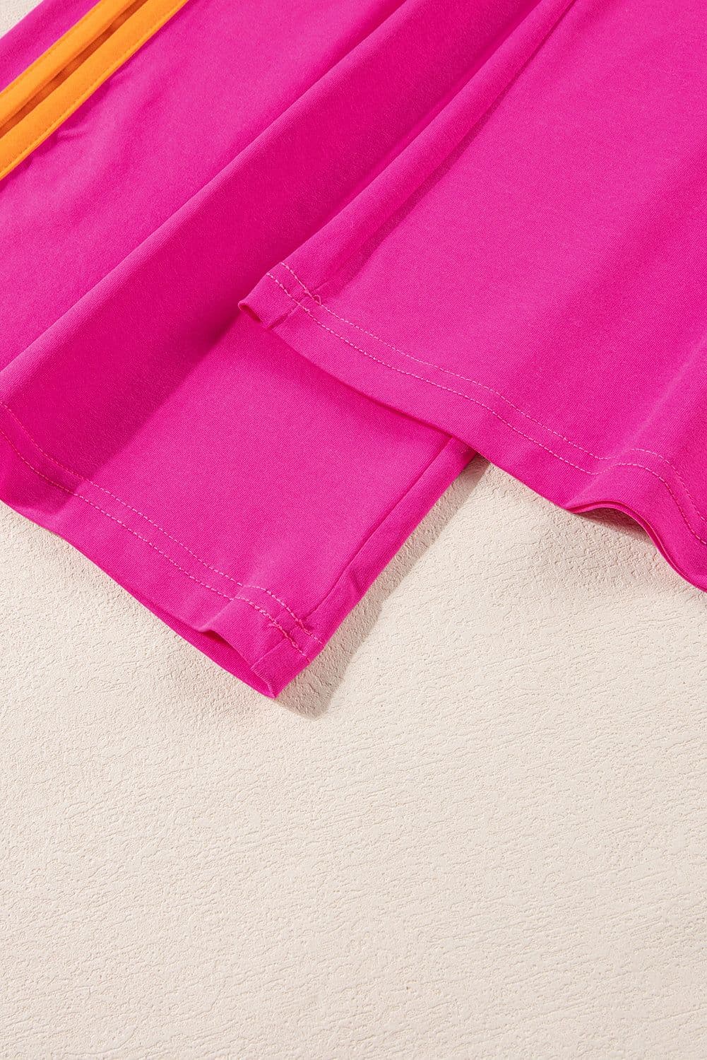 image-Strawberry Pink Color Block Two-Piece Set
