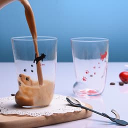 image-Creative Cute Cat Paws Glass Tiger Paws Mug Office Coffee Mug Tumbler Personality Breakfast Milk Porcelain Cup Gift