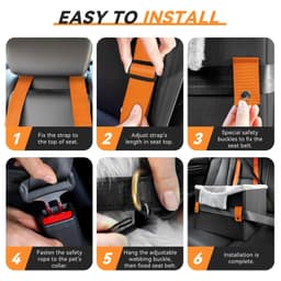 image-Portable Small Dog Car Seat Dog Booster Seat For Car With Clip-On Safety Leash Perfect For Small Pets Pet Products