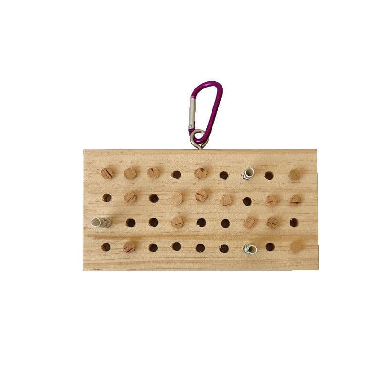 image-Parrot Toys Training Decompression Hanging Solid Wood Keyboard Toy