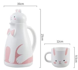 image-Modern creative water cup household ceramic living room tray cup water set European teapot teacup cold water kettle