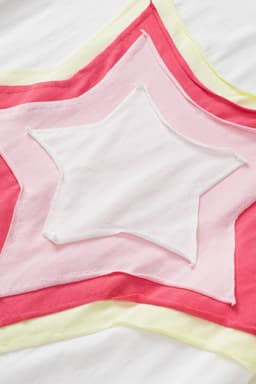 image-Moonlight Jade Colorblock Star Patched Half Sleeve Tee