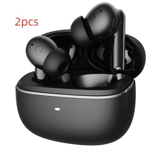 image-Wireless Bluetooth Noise Reduction In-ear Headphones - White/Black ANC