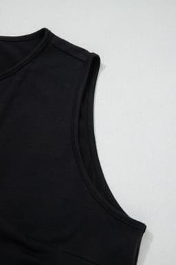 image-Coffee Plus Size Solid Color Bow Tie Peplum Tank Top