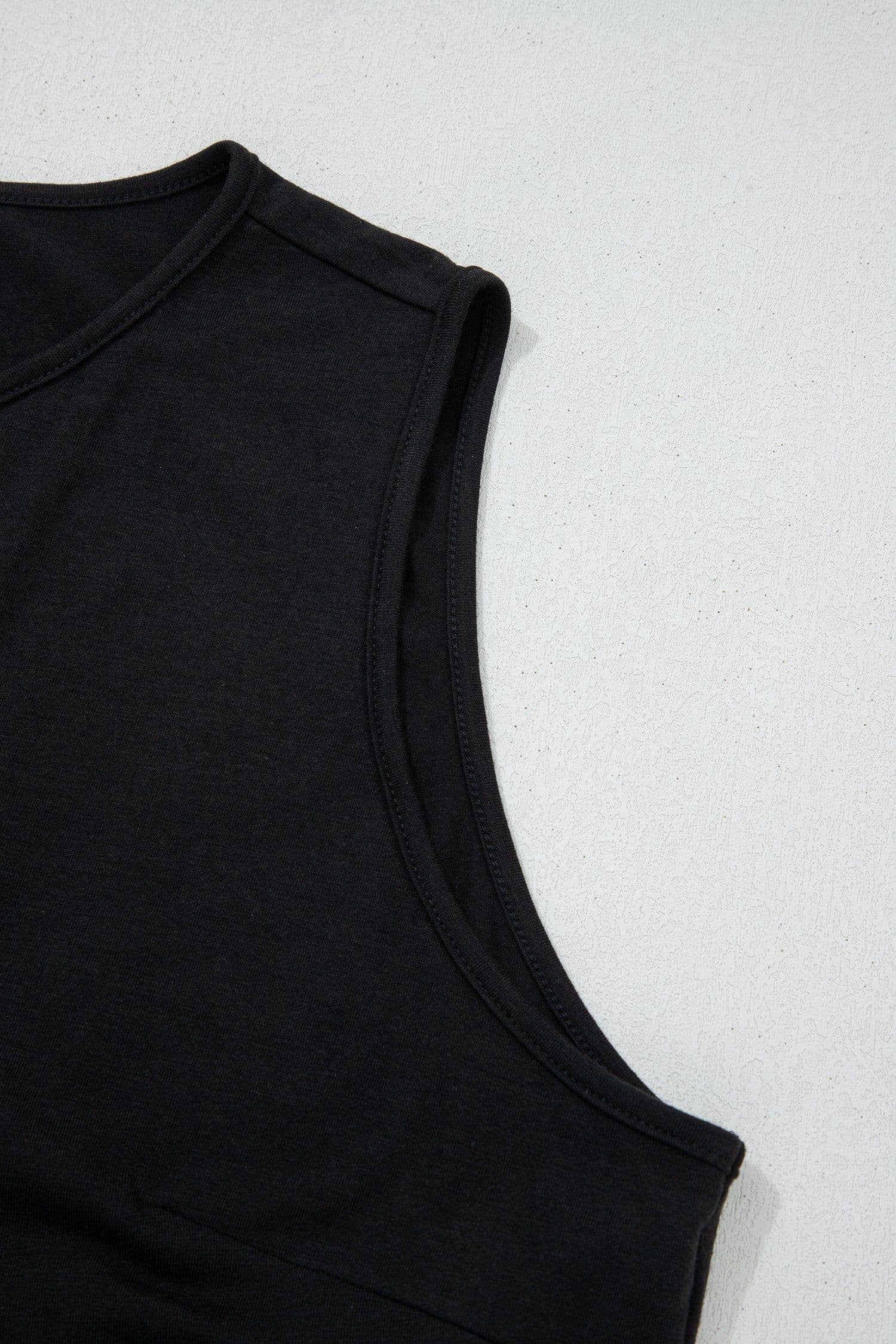 image-Coffee Plus Size Solid Color Bow Tie Peplum Tank Top