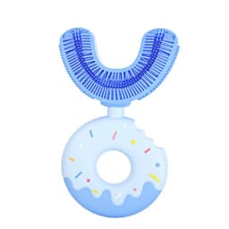 image-Children's Manual U-shaped Silicone Baby Donut Toothbrush Artifact