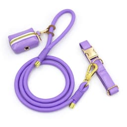 image-New Leather Hand-woven Round Rope Strong Dog Rope Leash