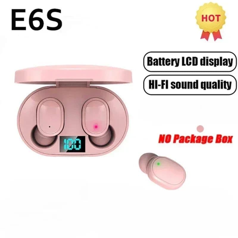 image-E6S Wireless Bluetooth Earphones TWS Bluetooth Headset Wireless Earbuds Noise Cancelling Earphones with Microphone Headphones