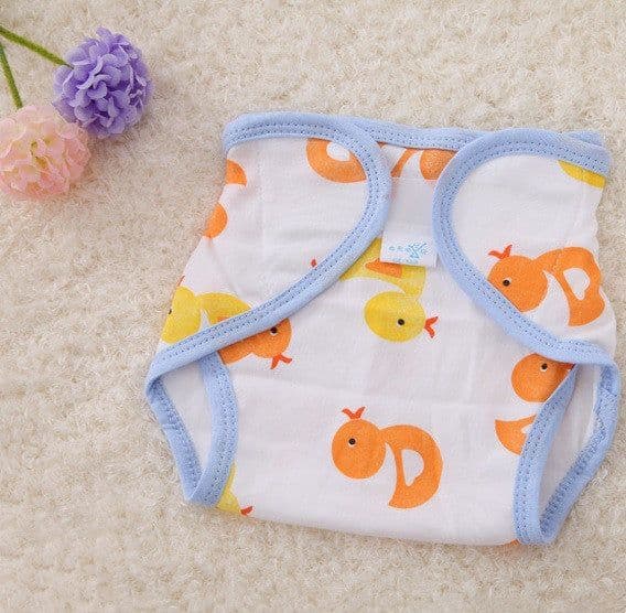 image-Cotton Cartoon Printed Cloth Diaper Washable Baby Diaper