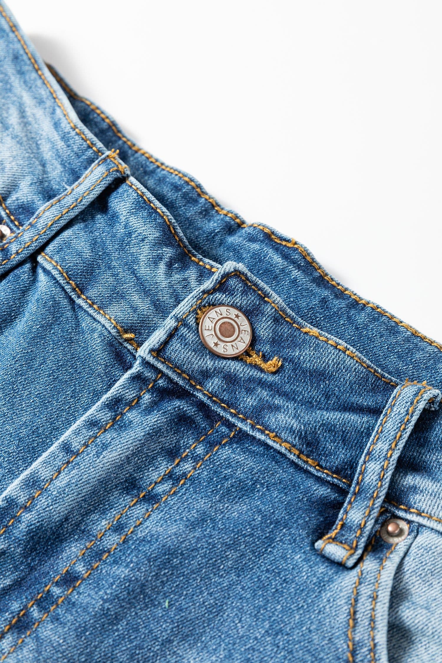 image-Myosotis Mid Rise Distressed Sneak Peek Straight Leg Jeans