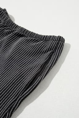 image-Phalaenopsis Ribbed Textured Knit Loose Fit Tee and Shorts Set