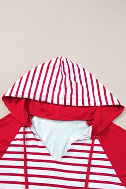 image-Fiery Red Stars and Stripes Drawstring Hooded T-Shirt