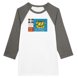 image-Drapeau de Saint-Pierre-et-Miquelon - T-shirt unisexe Raglan à manches