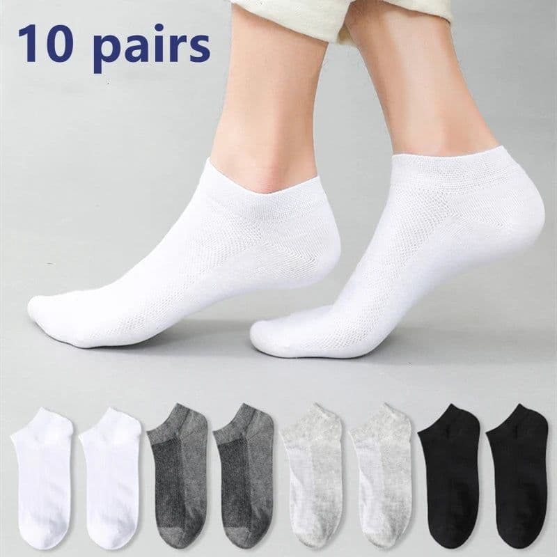 image-10/5/3pairs Breathable Con Sports Stockings Men Bamboo Fiber Autumn and Winter Men Socks Sweat Absorption Deodorant Business Sox