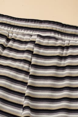 image-Pink Stripe Rainbow Tee Wide Leg Pants Set