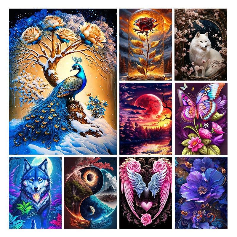 image-Animal Diamond Painting Handmade Landscape Painting