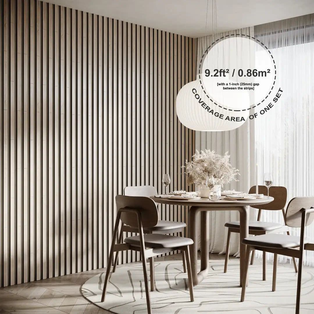 image-LAMELA-3 Acoustic Slat Wood Panels | 1.2" Strip | Wall Decor