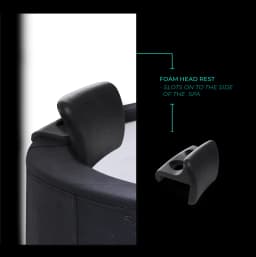 image-2-in-1 Hot Tub Head Rest & Drinks Holder
