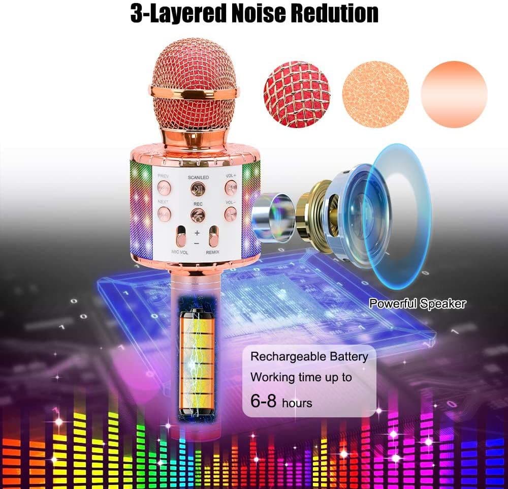image-Wireless Karaoke Microphone Bluetooth Speaker