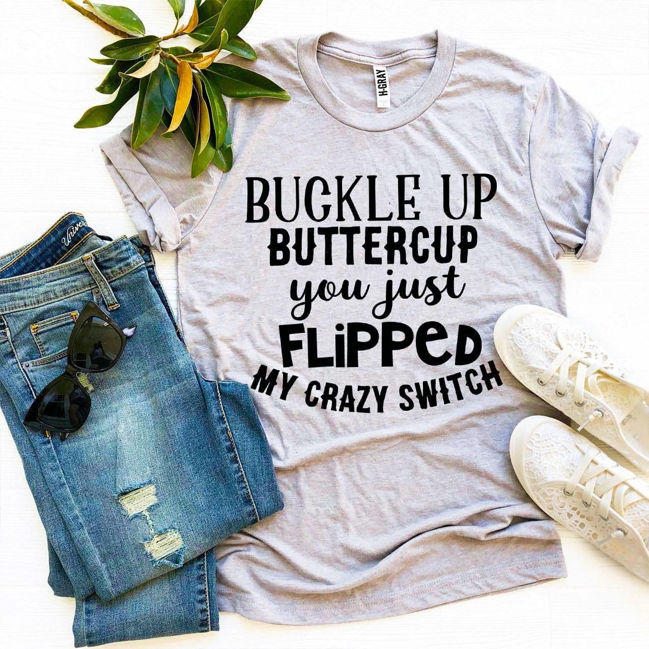 image-Buckle Up Buttercup Bella Canvas T-shirt - Soft Cotton - Sizes XS-3XL