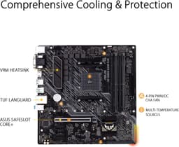 image-ASUS TUF Gaming A520M-Plus AMD A520 (Ryzen AM4) Micro ATX Motherboard