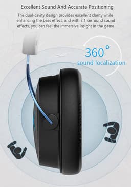 image-7.1 surround sound Gaming Headphone with Microphone