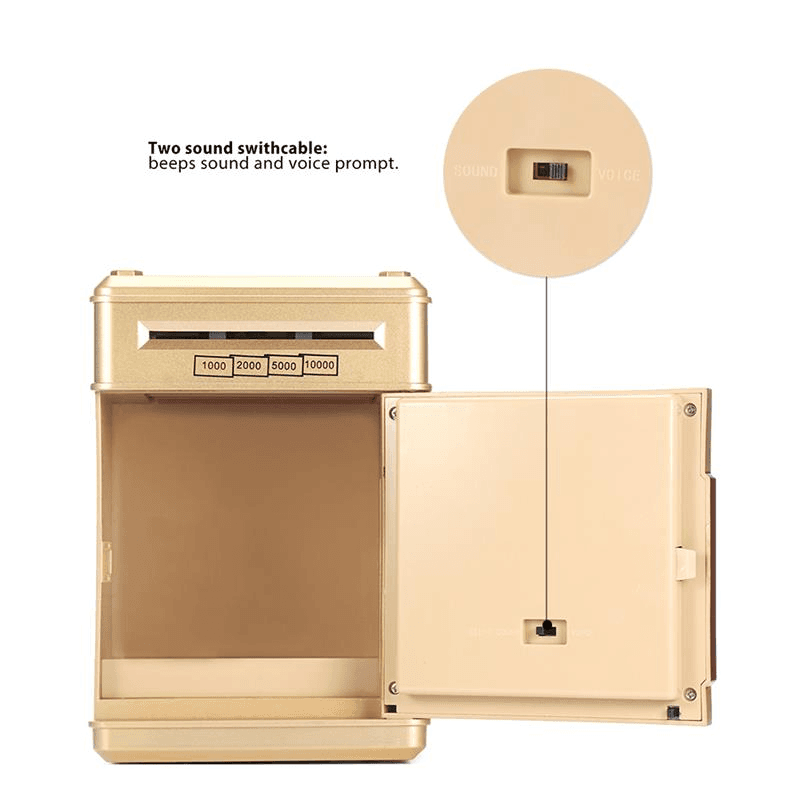 image-Automatic Electronic Piggy Bank ATM Password Money Box For Children