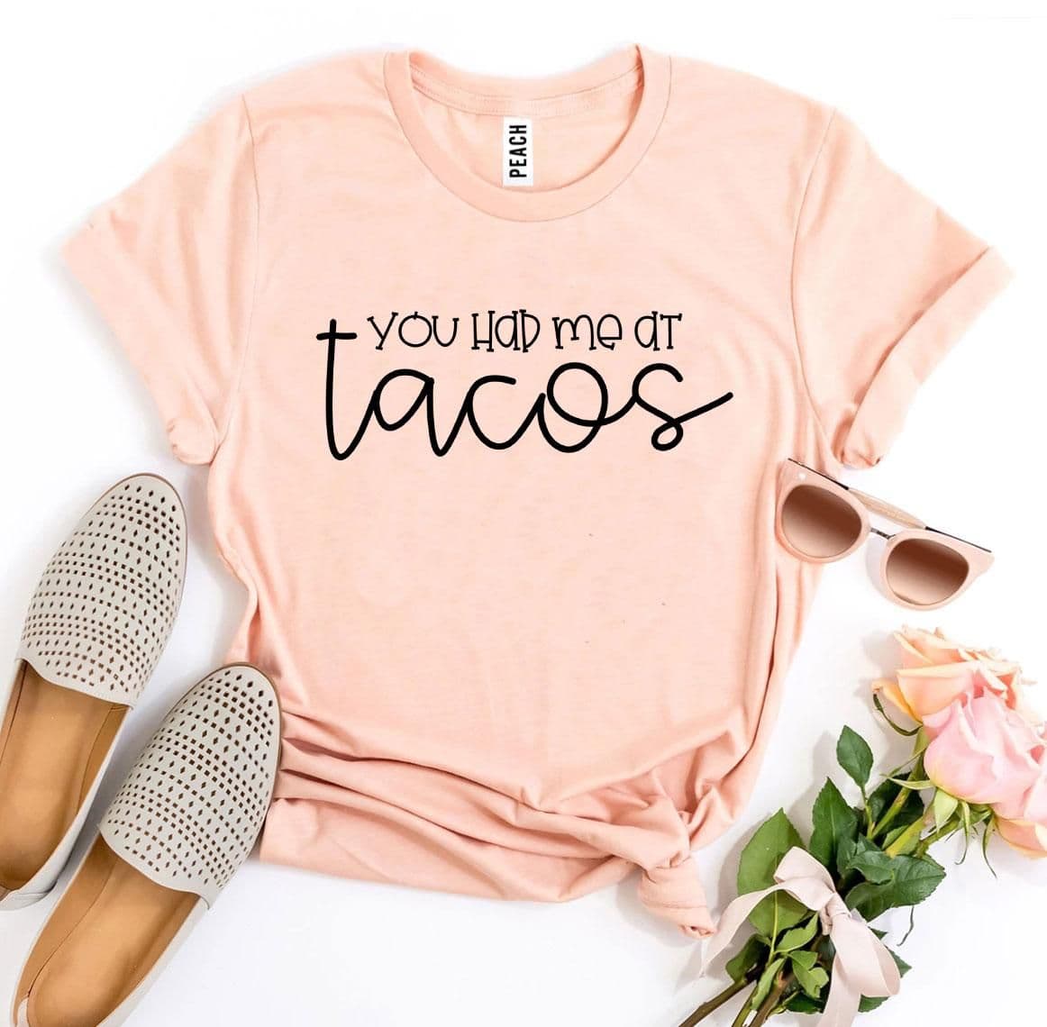 image-Bella Canvas "You Had Me At Tacos" T-Shirt - Sizes XS-3XL