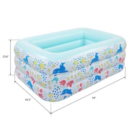 image-59" X 43.3" X 23.6" Inflatable Swim Pool for Kids