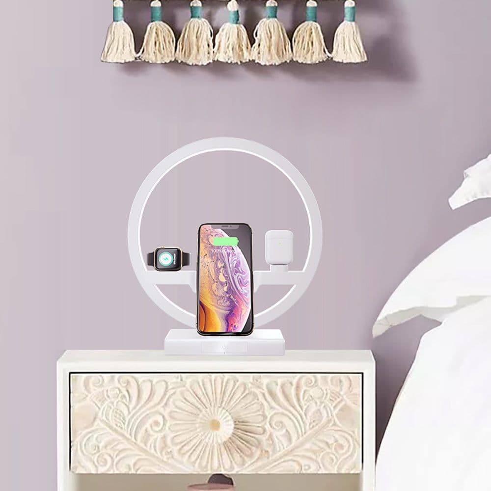 image-3 in 1 Fast Wireless Charger Dock Station US PLUG