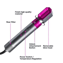 image-5 in 1 Hair Dryer Brush Curling Iron Hair Straightener